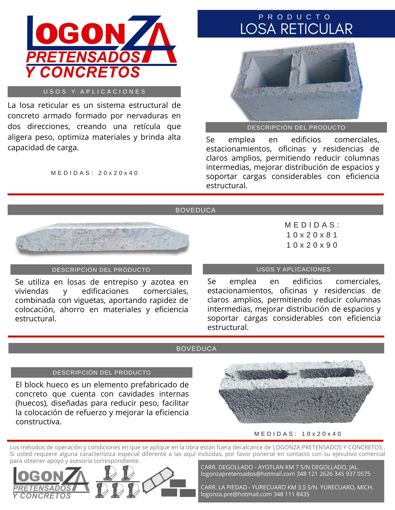 Ficha técnica Losa Reticular